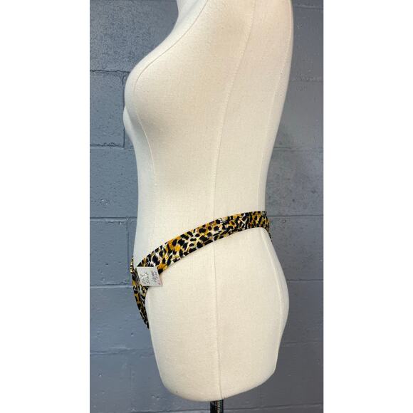 Men's Unisex Leopard Cheetah Print Stretchy Thong Underwear One Size Deadstock - Picture 7 of 10